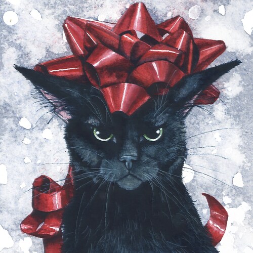 WYCOFANY Wydruk akwarelowy „Ho...Ho...Ho...” autorstwa Maggie Vandewalle, 8" x 10" w oprawie pasującej do ramy 11" x 14"