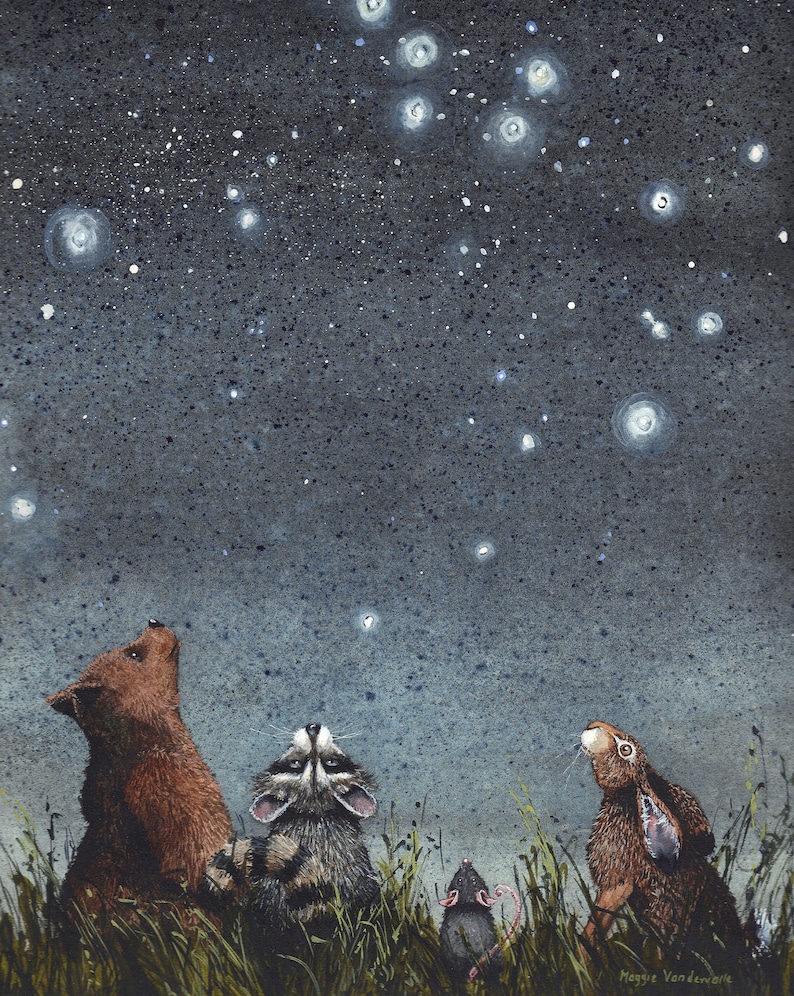 Watercolor Print Constellations by Maggie image 1