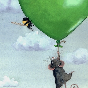 Carte de voeux, « Bonjour. par Maggie Vandewalle, carte vierge de 5 x 7 pouces avec enveloppe