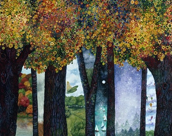 Greeting Card, "Inbetween Places II" by Maggie Vandewalle, 5" x 7" blank card with envelope