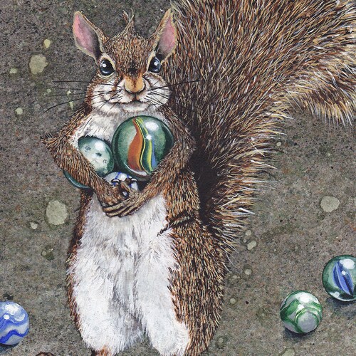 Kartka okolicznościowa „Totally Marbles” autorstwa Maggie Vandewalle, pusta kartka 5" x 7", koperta