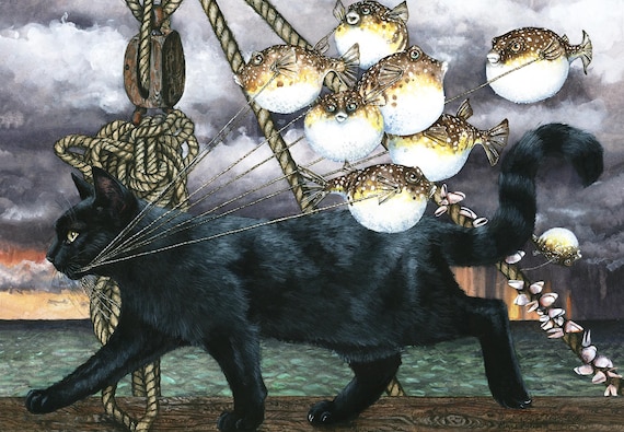Greeting Card "Rigging" by Maggie Vandewalle 5" x 7" blank card, envelope