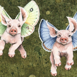 Rupture de stock Carte de voeux, « Amok » par Maggie Vandewalle, carte vierge de 5 x 7 po. avec enveloppe