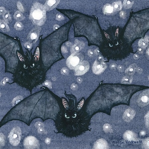 Impression aquarelle « We Are the Night » par Maggie Vandewalle, 20 x 10 po.