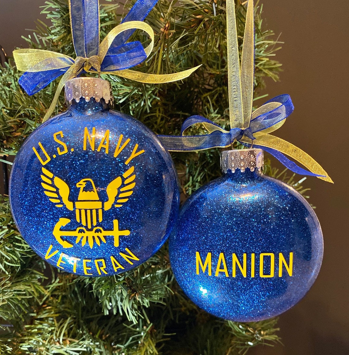 Navy Veteran Ornament US Navy Personalized Christmas | Etsy
