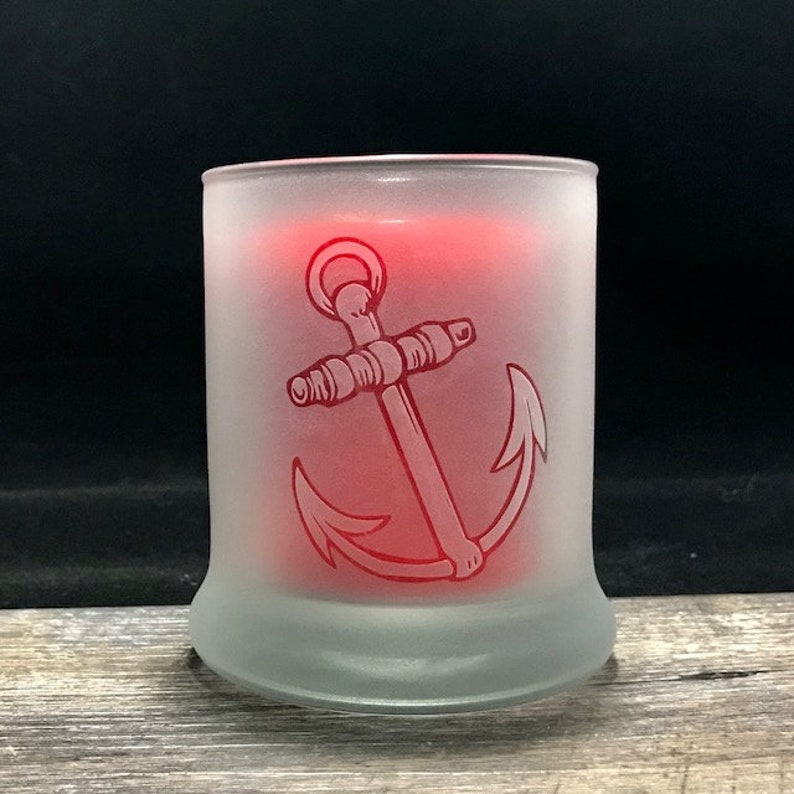 Anchor Candle Holder Navy Candle Navy Support Navy Mom Etsy