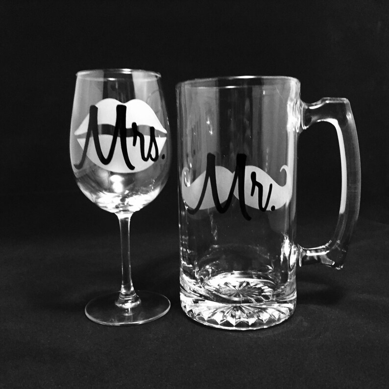 Personalized Wine Glass and Mug Beer Mug Etched Glass Beer Etsy