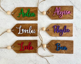 Personized Gift Tags, Gift Tags from Santa, Gift for Girl or Boy, Christmas Stocking Tags