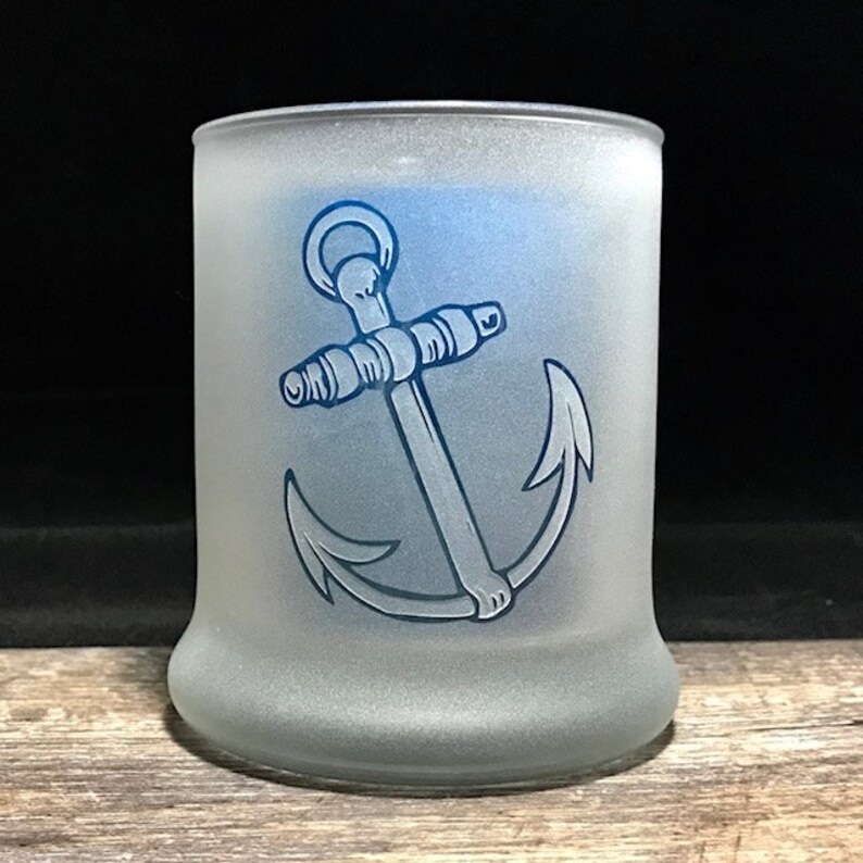 Anchor Candle Holder Navy Candle Navy Support Navy Mom Etsy
