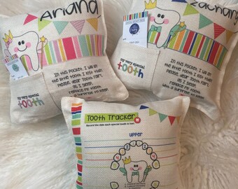 Tooth Fairy Pillow personalized 8x8