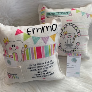 Tooth Fairy Pillow personalized 8x8 / tooth fairy pillow for boys / tooth fairy pillow for girls / tooth fairy keepsake/personalized pillow image 9