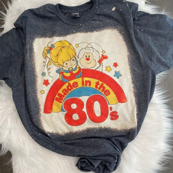 Made in the 80s Tee,80’s baby shirt, 80’s mama shirt, 80’s baby tee, bleached shirts, vintage shirts, retro shirts