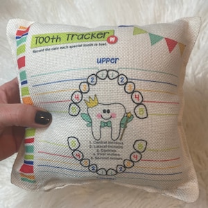 Tooth Fairy Pillow personalized 8x8 / tooth fairy pillow for boys / tooth fairy pillow for girls / tooth fairy keepsake/personalized pillow image 3