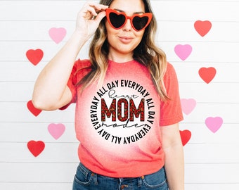 Heart Mom Mode Bleached Unisex Tee