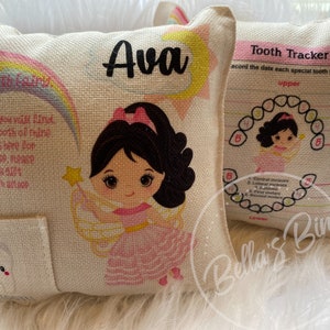 Personalized tooth fairy pillow / tooth fairy pocket pillow / personalized pillow / fairy pillow / kids keepsake / tooth fairy keepsake