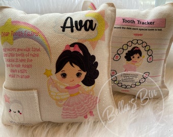 Personalized Tooth Fairy Pillow, Custom Kids Keepsake