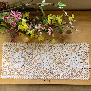 19”x8” Rectangular White Doily-Oblong Doily