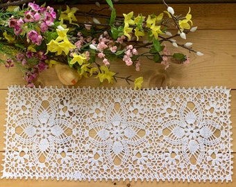 19”x8” Rectangular White Doily-Oblong Doily