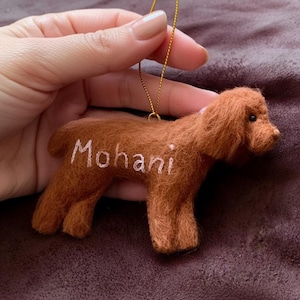 Personalized Felt Cockapoo Ornament