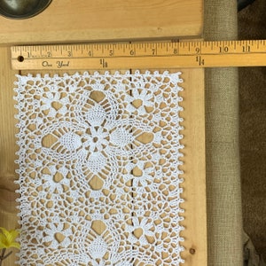 19x8 Rectangular White Doily-Oblong Doily image 3