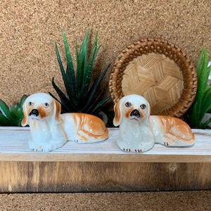 Vintage Porcelain Dachshund Figurine Set of Two