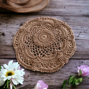 8” Mocha Round Doily