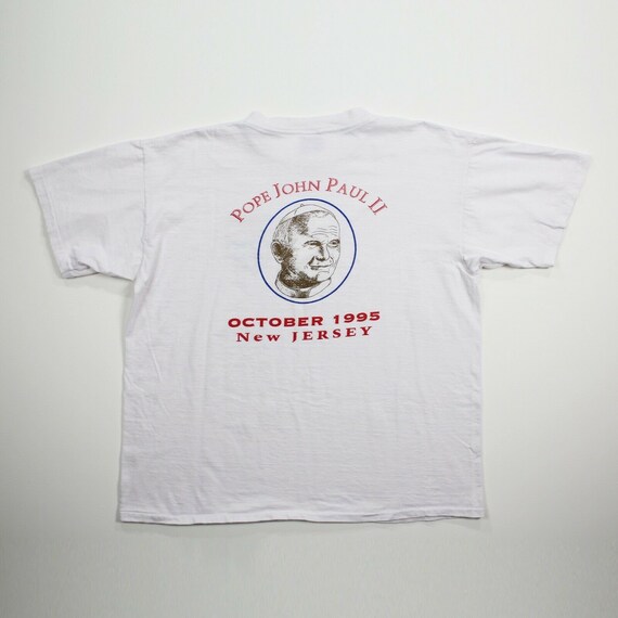 1996 Pope John Paul II Vintage White Short Sleeve