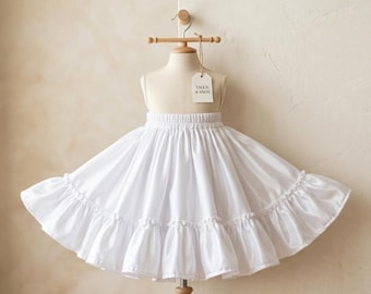 Girls Bomba Skirt | Puerto Rican Folkloric Skirt | Elastic Waist Dance Skirt | Custom Colors | Handmade in Puerto Rico | Bomba y Plena