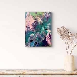 Fluid Art Print, Abstract Art, Canvas Prints, Abstract, Colorful Art Print, Gift, Fluid Blue and Aqua,
