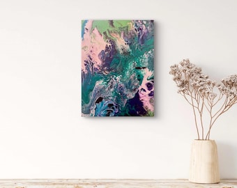 Fluid Art Leinwand: Abstraktes Acrylbild (40x30cm)