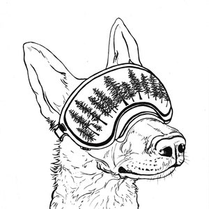 Doggo Ski Bum Sticker