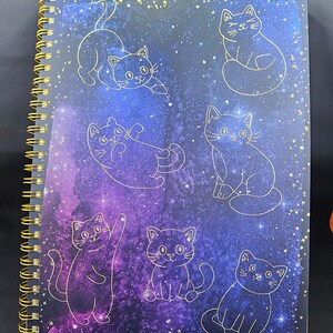 再利用可能なステッカーブック – Catstellations Design、両面印刷50ページ