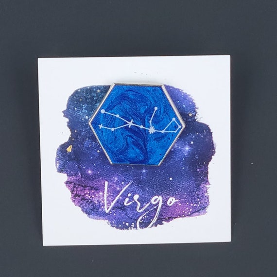 My Sky A Star Map Zodiac Constellation Small Enamel Pins Pearlized