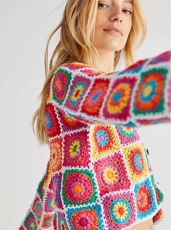 Tutti Frutti Granny Square Crochet 