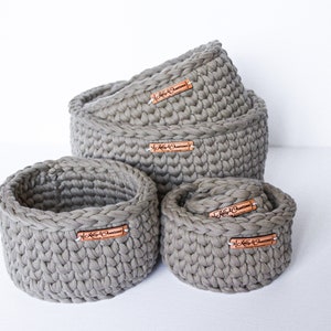 Crochet Pattern Harmonize Home Decor Basket Set image 7