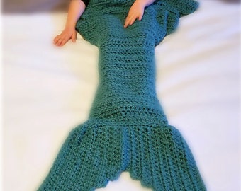 CROCHET PATTERN: Waverly Mermaid Blanket  (toddler, youth, tween/teen, adult, XL)