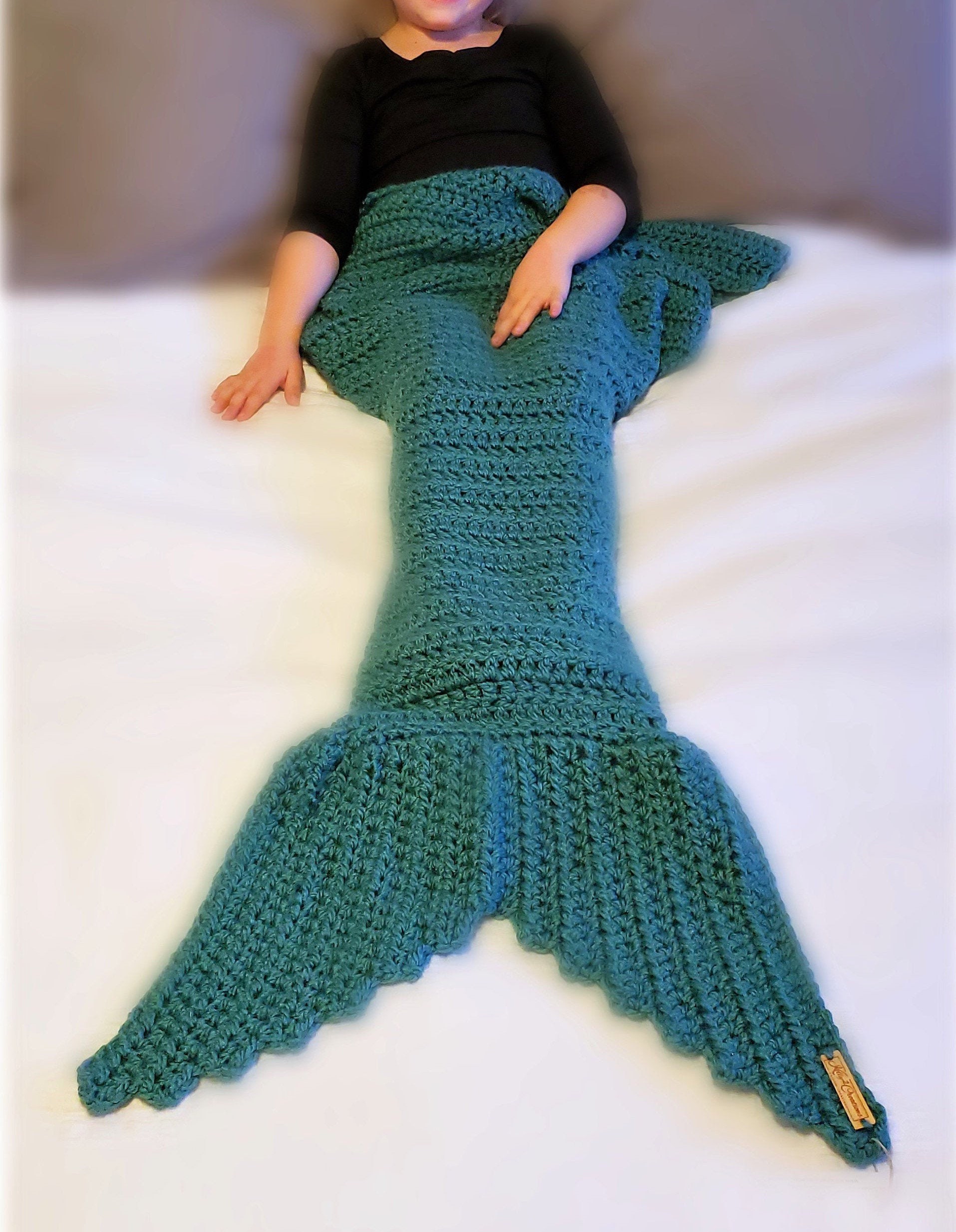 CROCHET PATTERN: Waverly Mermaid Blanket  (toddler, youth, tween/teen, adult, XL)