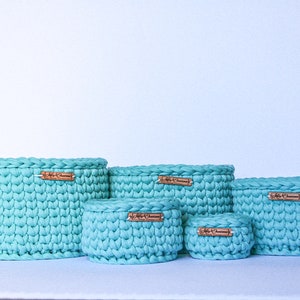 Crochet Pattern Harmonize Home Decor Basket Set image 2