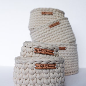Crochet Pattern Harmonize Home Decor Basket Set image 3