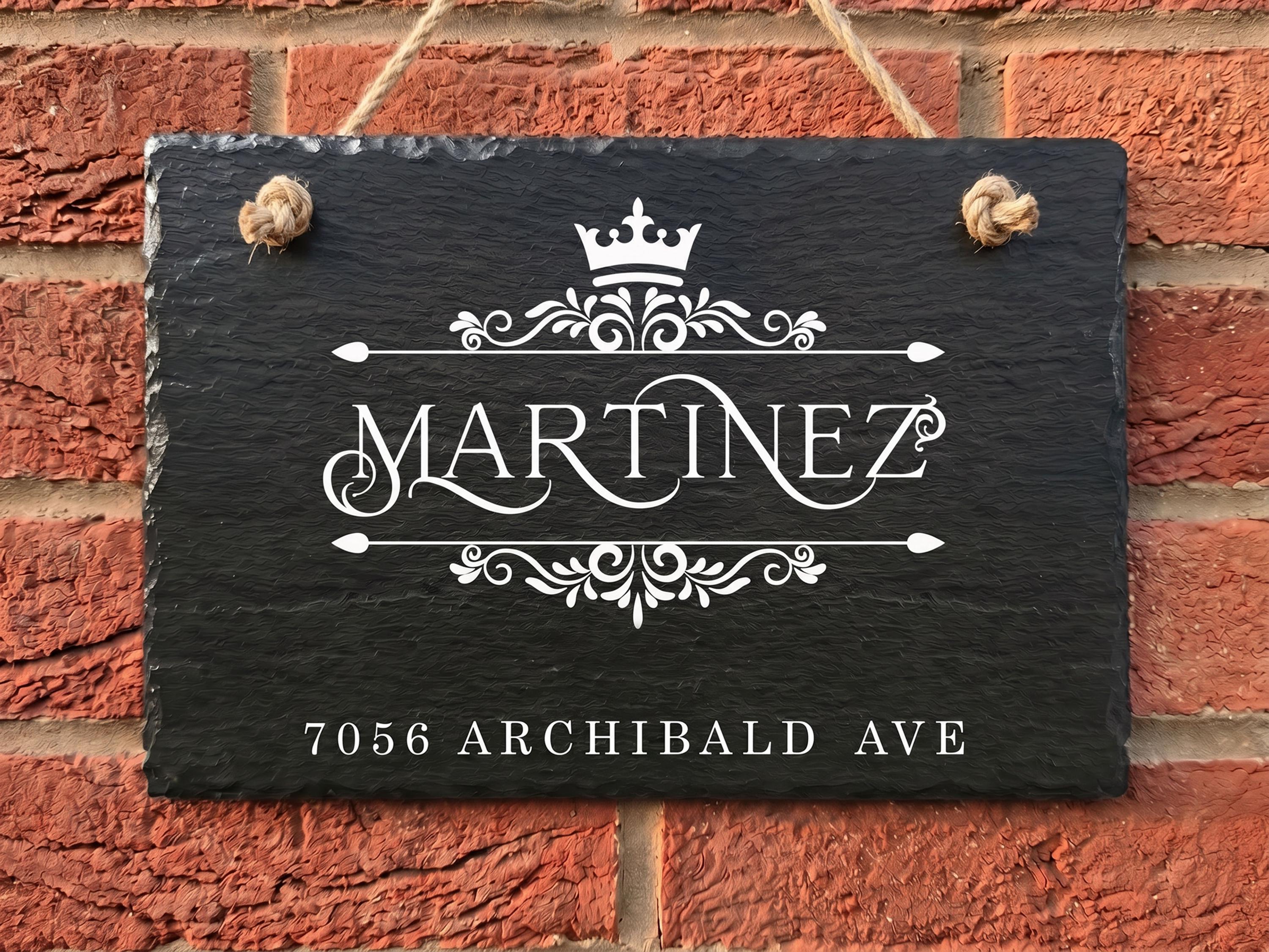 Personalized Custom Slate for Family Name and Address Sign SLT-A01 - Etsy