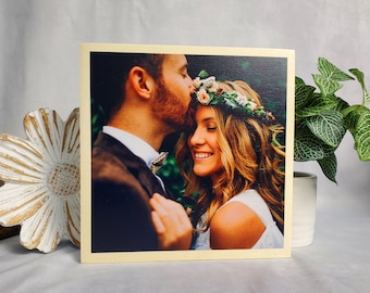 Custom Photo on Wood: Personalized Picture Frame, Wedding Decor