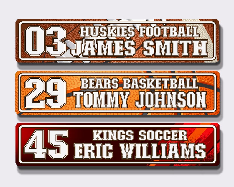 Sports Sign Custom Sports Team Metal Sign, Personalized Kids Room Decor, ACW04 - Etsy
