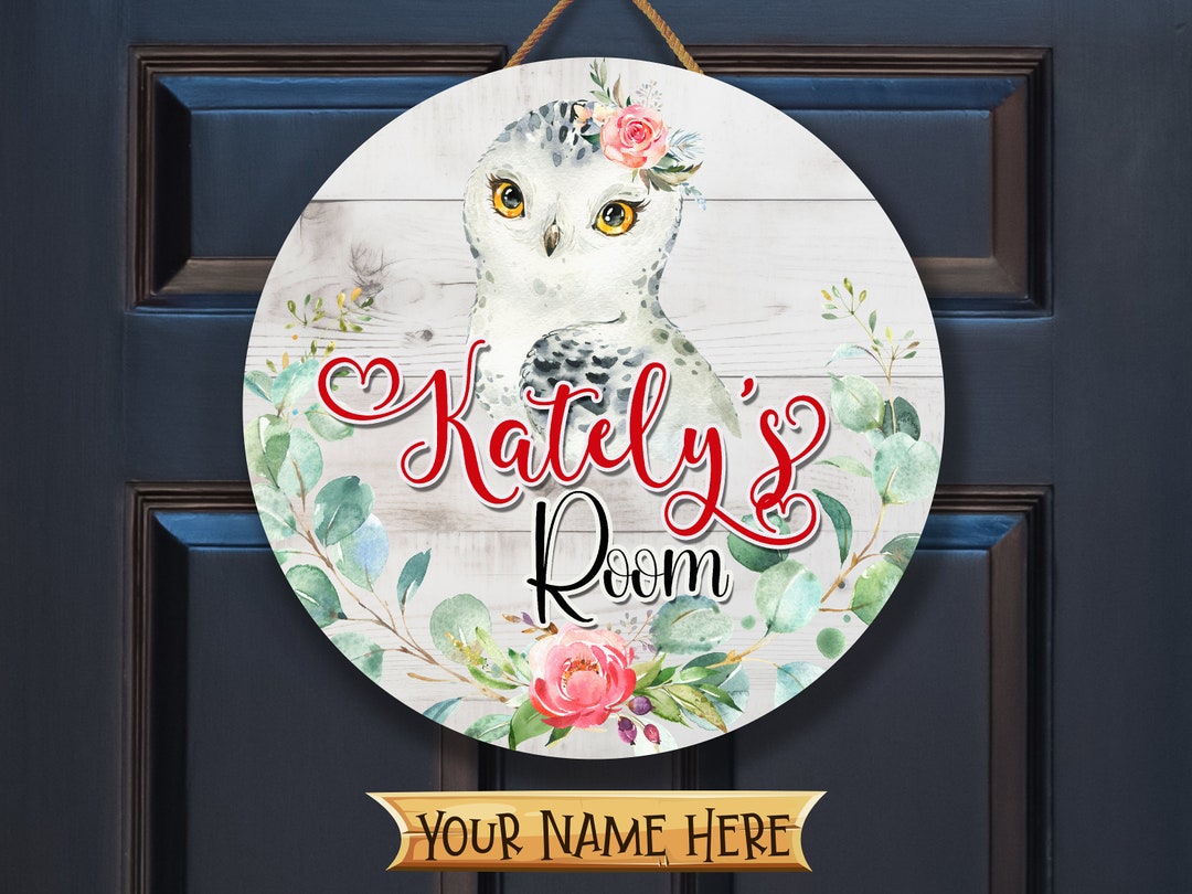Personalized Nursery Door Sign Snow Owl Decor ANM010 Etsy Personalized Nursery Door Sign Snow Owl Decor ANM010 Etsy