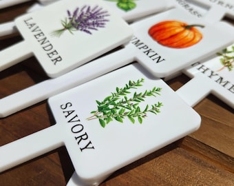 Acrylic Herb Markers, Plant Stakes, Vegetable Fruit Label for Garden