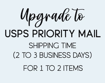 USPS Priority Mail Upgrade: 1-2 Items