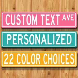 Custom Street Sign, Metal Street Sign, Personalized Street Sign, Make Your Own Street Sign, Custom Street Sign, Girl's Room Sign Decor,ACW01