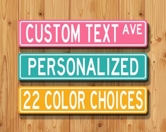 Custom Street Sign, Metal Street Sign, Personalized Street Sign, Make Your Own Street Sign, Custom Street Sign, Girl's Room Sign Decor,ACW01