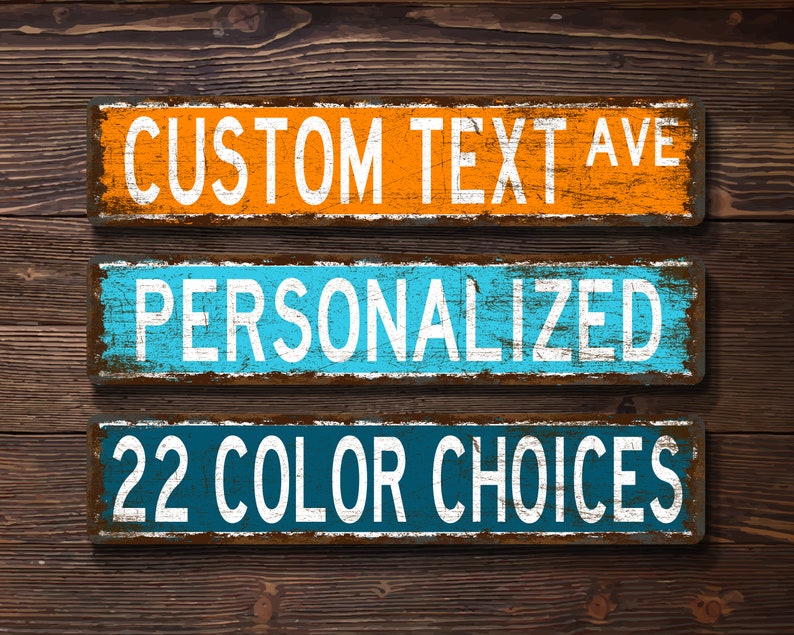 Personalized Road Signs, Custom Name Sign, Rustic Sign, Wall Decor ...