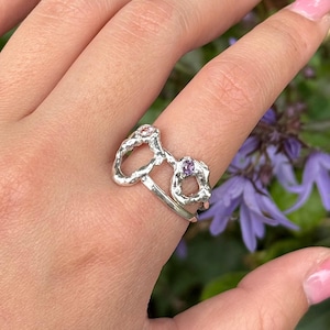Handmade Molten Silver Rings  - Melting Ring - Sculpted Ring - Melting Heart Silver Ring - Abstract Ring - Liquid Metal Ring