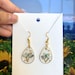 Handmade Pressed Flower Epoxy Resin Gold Dangle Drop Earrings - Floral Earrings - Flower Jewelry - Cute Earrings - Handmade Earrings 
